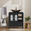 30-Inch Black Bathroom Vanity by Solidee