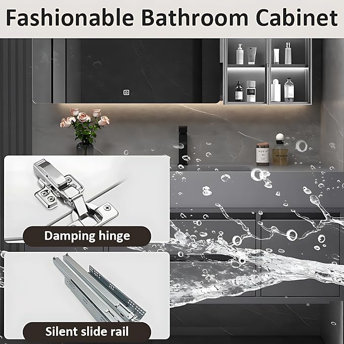 80IN Wood Bathroom Cabinet - Image 7