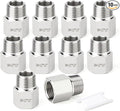 TAISHER 10PCS 304 Stainless Steel Pipe Fitting, 1/2" NPT Male x 1/2" NPT Female by TAISHER