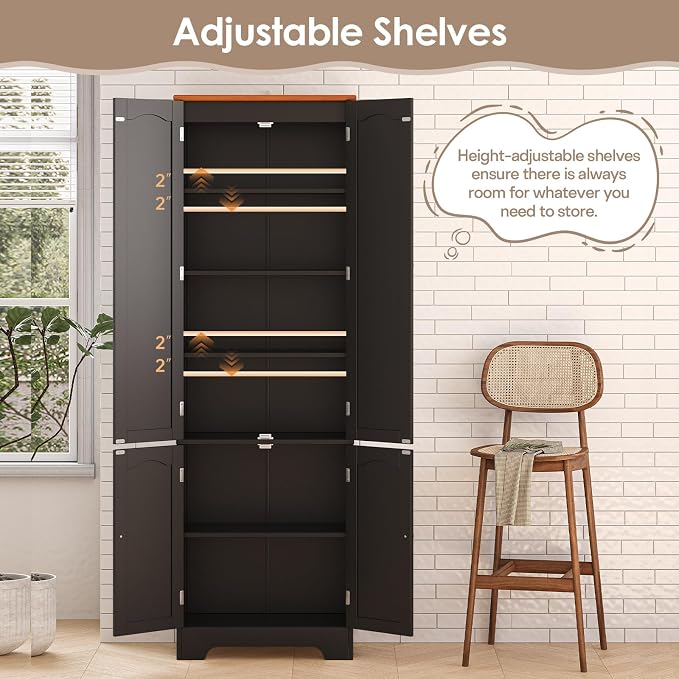 72.2'' Pantry - 4 Door Kitchen Cabinet - Image 4