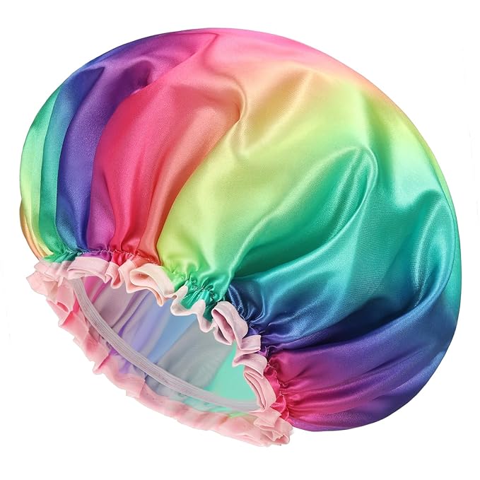 mikimini Large Shower Cap for Women Long Hair, Double Layer Waterproof by mikiminidirect