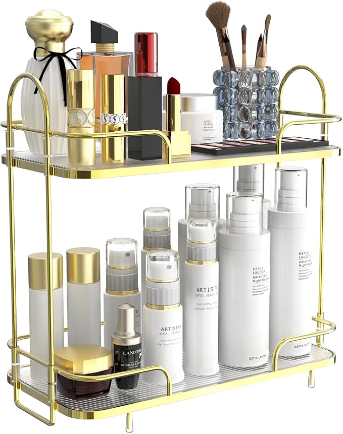 FOLLOWIN 2 Tier Countertop Organizer, Countertop Storage Perfume Tray, Vanity by FOLLOWIN