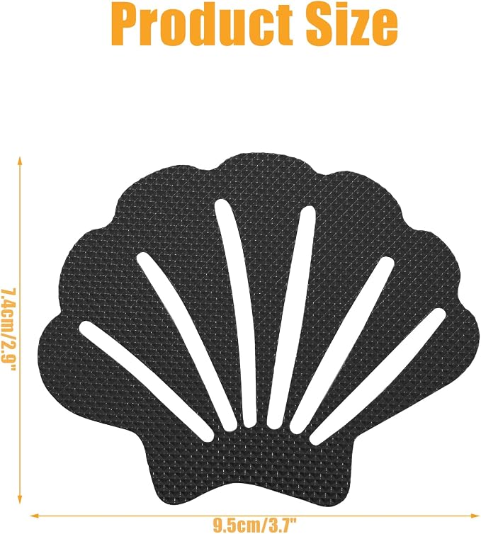 12 Pcs Bathtub Stickers Non Slip, Shell Shaped Tubs Safety Shower Treads - Image 3