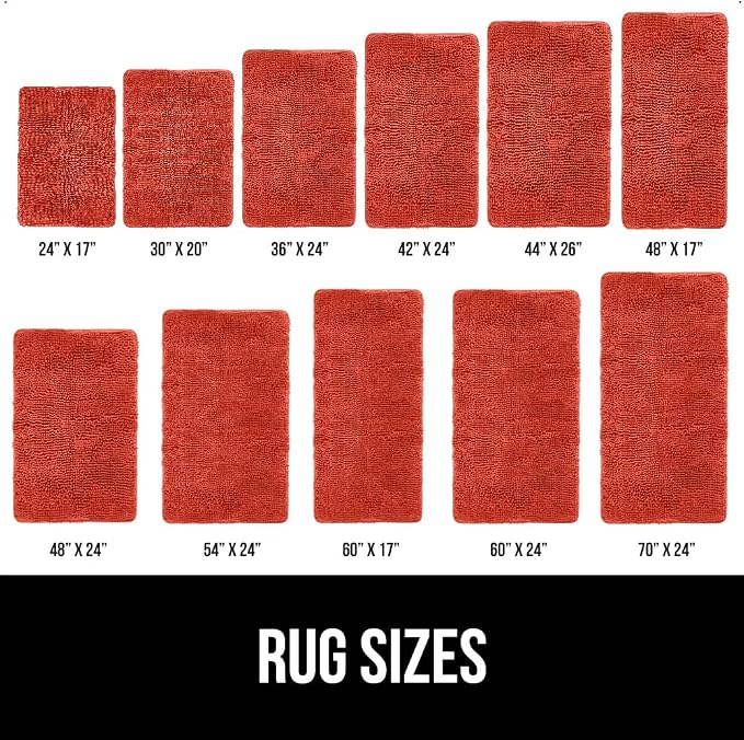 GORILLA GRIP Bath Rug Mat 44x26, Soft Absorbent Chenille, Quick Dry Microfiber - Image 6