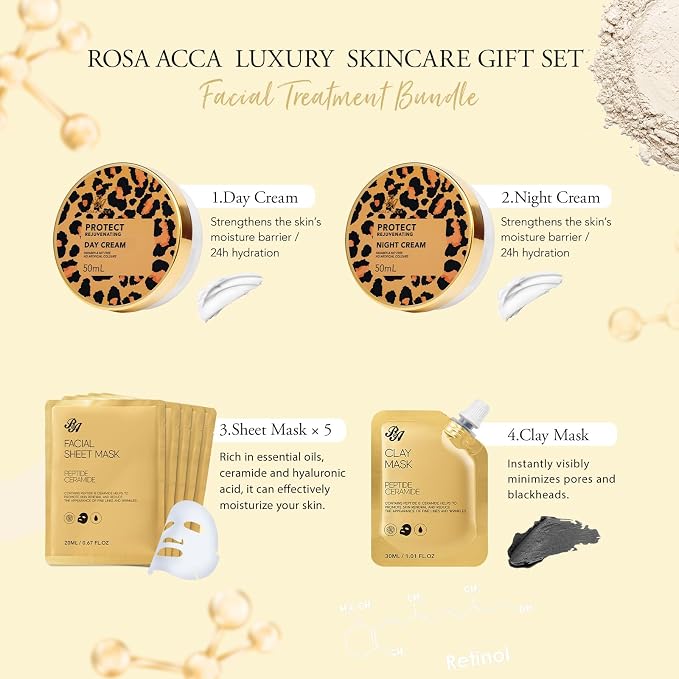Leopard 23 Pcs Skin Care Set for Women, Bath and Body Set, Spa Gift Baskets - Image 3