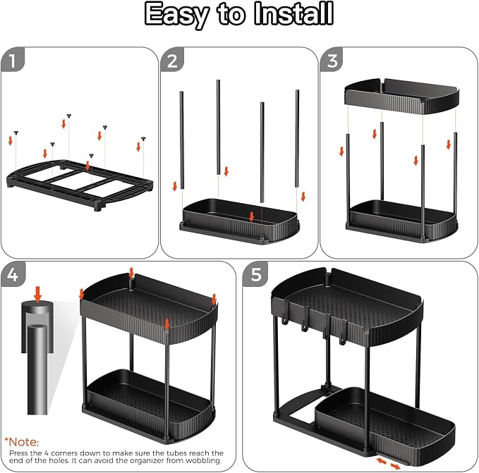 2 Pack Multi-Purpose Pull-Out Storage Organizers, Under Sink Organizers and - Image 7