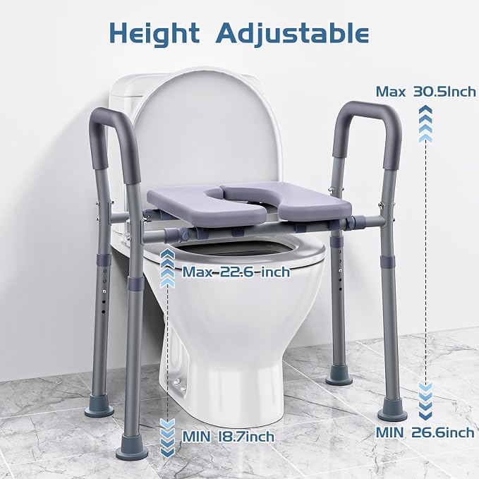Toilet Seat Risers for Seniors, Raised Toilet Seat - Image 7