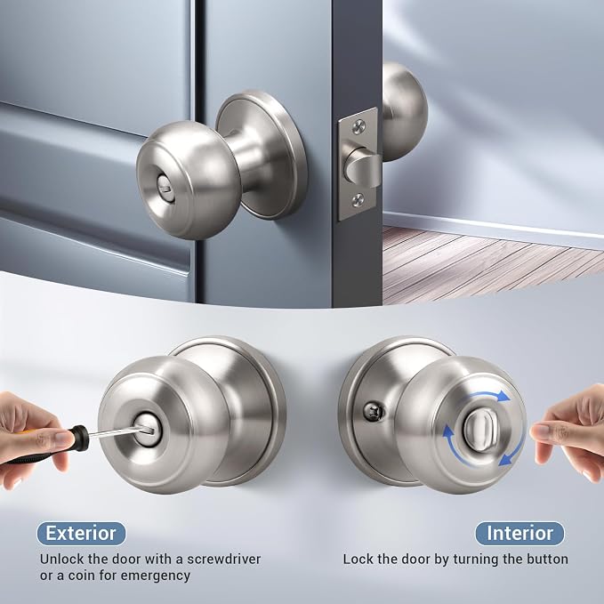 KNOBWELL 10 Pack Privacy Door Knob - Image 2