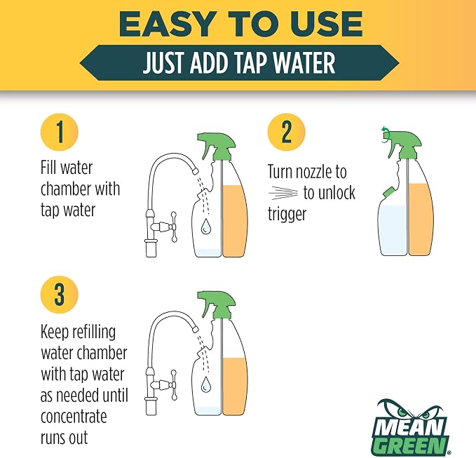 Mean Green Refillable Ultra Powered Bathroom Cleaner Concentrate, Tropical - Image 4
