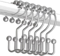 Titanker Shower Curtain Hooks Rings, Rust-Resistant Metal Double Glide Shower by Titanker