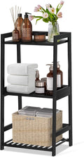 3 Tier Bamboo Bathroom Shelves, Ladder Shelf by POXAKA