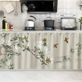 SK Studio Short Curtains for Kitchen, Cabinet Shelf Dust-Proof Blackout Tier by SK+Studio