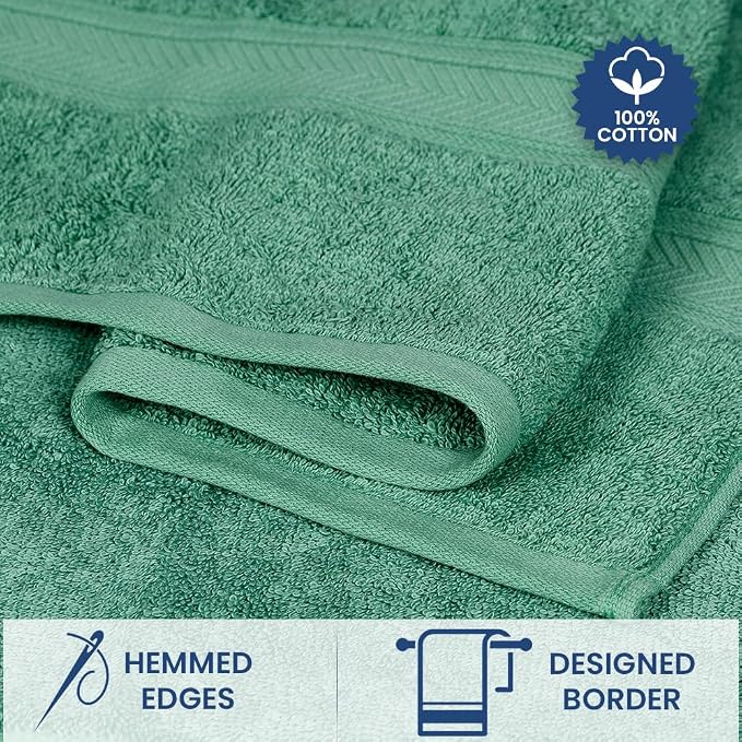 Casa Lino 100% Cotton Bath Towels Set of 4 - Image 5