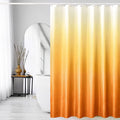 Gibelle Orange Shower Curtain, Ombre Waffle Weave Fabric Shower Curtain by Gibelle
