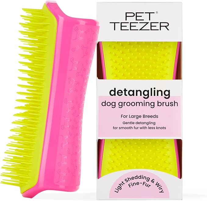 Pet Teezer Detangling Dog Grooming Brush, Dog Bath Brush by PetTeezer