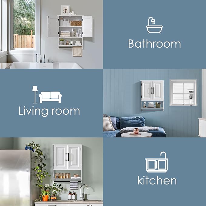 Wall Mounted Bathroom Cabinet, Farmhouse Medicine Cabinet - Image 7