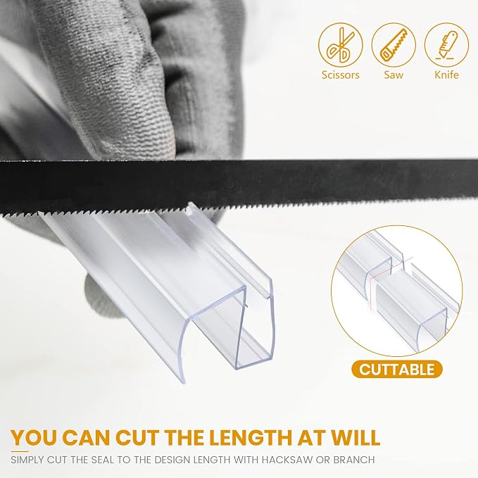 Bathroom Shower Glass Door Bottom Seal Strip - Image 6