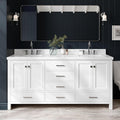 ARIEL Double Bathroom Vanity 73" White by Ariel