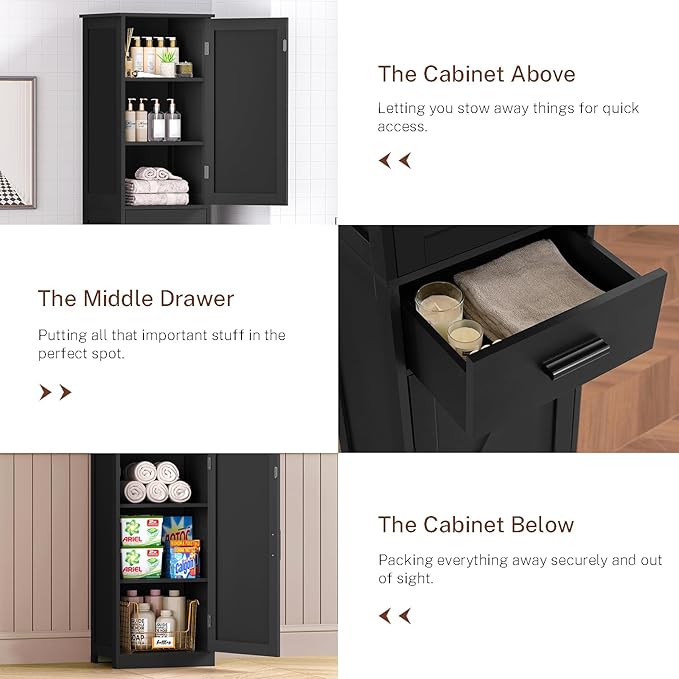 WEENFON Tall Bathroom Cabinet, Storage Cabinet - Image 8