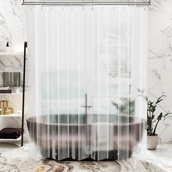 AmazerBath Stall Shower Curtain Plastic, Small Shower Curtain Clear 40 x 72 - Image 9