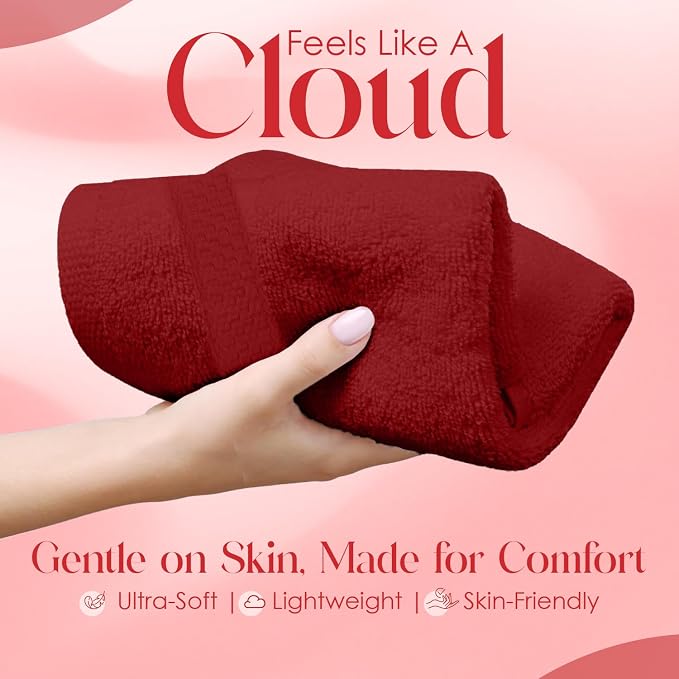 RIVERSIDE 12 Pack Premium 100% Cotton Face Washcloths, 550 GSM, 12 x 12 Inches - Image 4