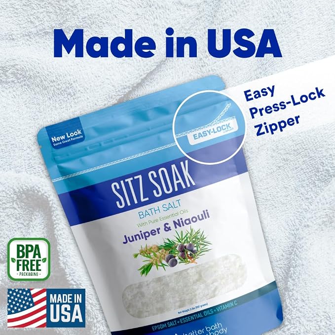 Sitz Bath Soak 2-Lbs Sitz Salt Epsom Salt Hemorrhoid Soothing - Image 4