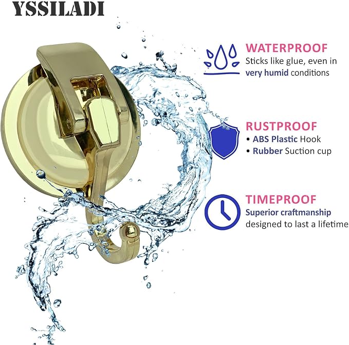 Heavy Duty Vacuum Suction Shower Hooks Glass Suction Cup Bathroom Robe Hooks - Image 6