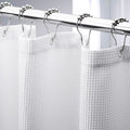 AmazerBath Waffle Shower Curtain White, Stall Shower Curtain 48 x 72 Inches by AmazerBath