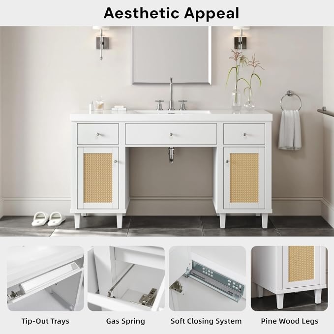 60 Inch ADA Compliant Bathroom Vanity - Image 5