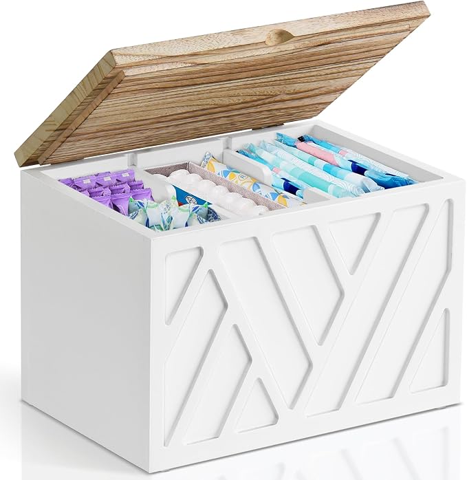 Tampon Holder for Bathroom Decor, Feminine Product Organizer by Jorkol