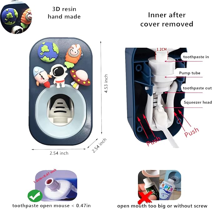 Automatic Kid Toothpaste Dispenser Wall Mounted - Image 4