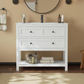 36 Inch Bathroom Vanity with Sink, Modern Bathroom Single Sink Vanity, Storage by DELUXELIVING
