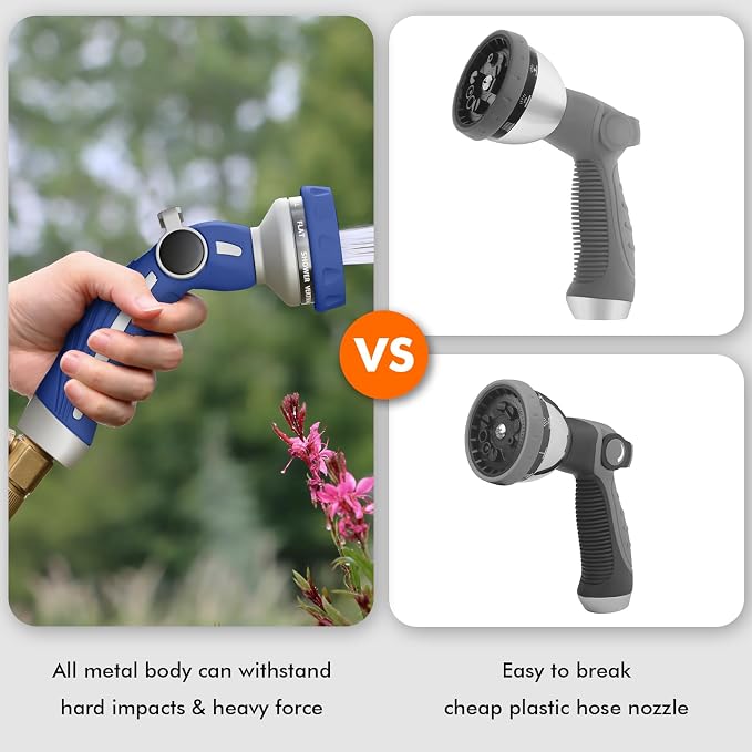 RESTMO Hose Nozzle Heavy Duty, Metal Water Hose Sprayer - Image 6