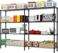 4 Tier Storage Racks Shelving, Heavy Steel Pantry Shelves, Adjustable Wire by Unknown