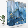 Extra Wide Marble Shower Curtain 108 x 72, Modern Luxury 108 inch Long Shower by BayNook