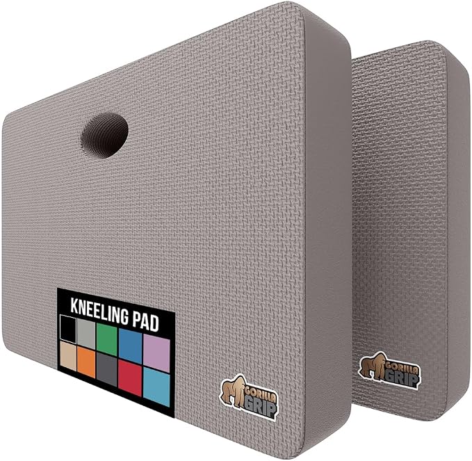 GORILLA GRIP Extra Thick Patent Pending Soft Foam Kneeling Pad, 2 PK, by GorillaGrip