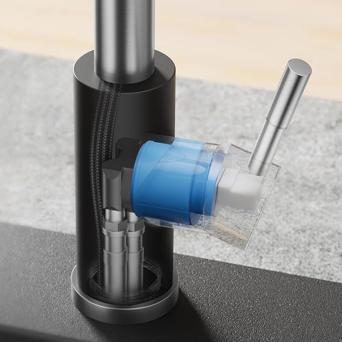 Smart Kitchen Faucet, 3 Modes Pull Down Sprayer, LED Temperature Control - Image 8