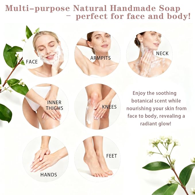 Moisturizing Soap Bar for Face & Body & Bath 3Pack 3.3Oz, - Image 6