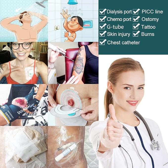 Waterproof Dialysis Catheter Shower Protector Shower Cover - Image 8