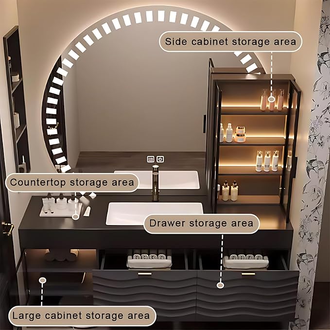 56IN Modern Bathroom Vanity - Image 3