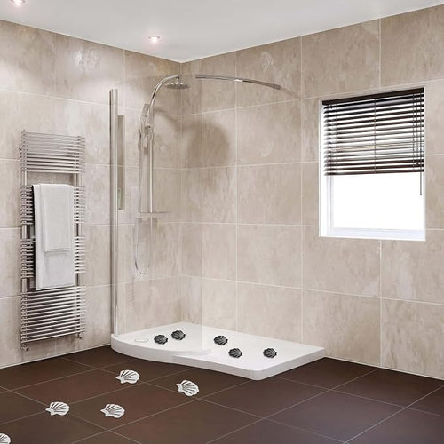 12 Pcs Bathtub Stickers Non Slip, Shell Shaped Tubs Safety Shower Treads - Image 2
