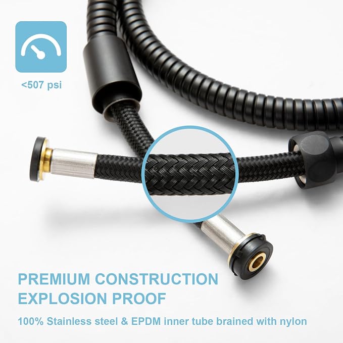 OFFO Shower Hose, 100 in Bidet Hose High Pressure Explosion Proof - Image 2