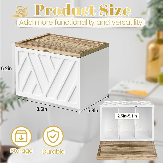 Tampon Holder for Bathroom Decor, Feminine Product Organizer - Image 7