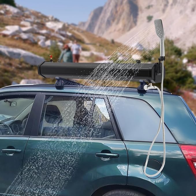 Pressurized Water Tank Camping Shower Portable Camp Shower w/5.58ft Water Pipe - Image 7