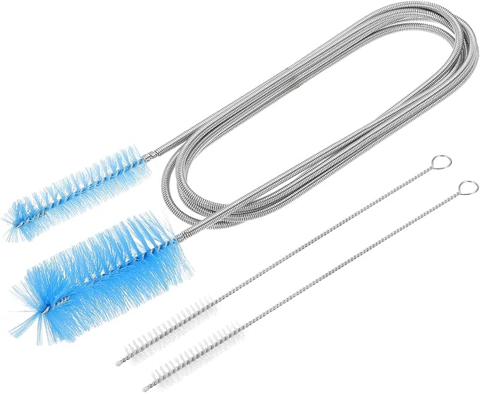 HARFINGTON 3pcs Flexible Long Drain Brush Straw Cleaner Set 61.02" Stainless by HARFINGTON