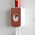 2 Slot Plastic Toothbrush Holder and Toothpaste Dispenser Wall Mounted by LUEXBOX