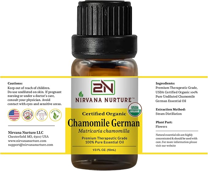 Chamomile German Essential Oil USDA Certified Organic, 100% Pure Natural - Image 7