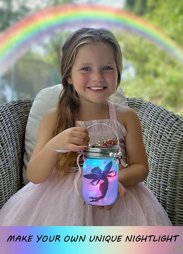 Make Your Own Unicorn & Fairy Lantern Jar Night light Arts and Crafts - Image 2