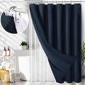 LaCyan 3 in 1 Waterproof Waffle Weave Shower Curtain and Clear Liner Set by Lacyan
