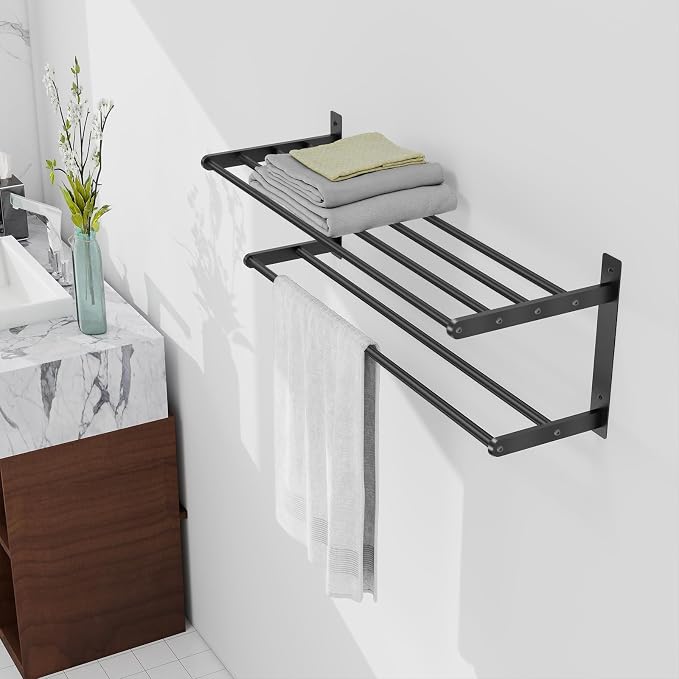 Towel Racks for Bathroom, 24 Inch Bath Towel Shelf - Image 2